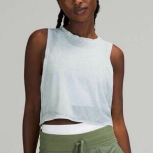 Lululemon Muscle Love Crop Tank Top
City Grit White Blue Fog
